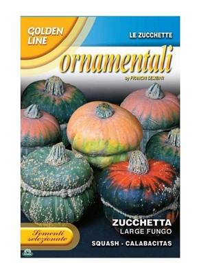 SEMENTI DI ZUCCHETTA ZUCCA ORNAMENTALE LARGE FUNGO orto giardino semi