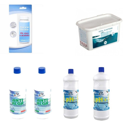 Kit Mantenimento Prima Piscina Superiore A 10 Metri Cubi Acqua Piscine Klep Intex Bestway
