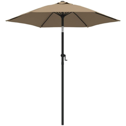 vidaXL Ombrellone Grigio Talpa 200x211 cm in Alluminio - Marrone en oferta
