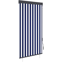 vidaXL Tenda a Rullo per Esterni 100x250 cm Blu e Bianca - Blu características