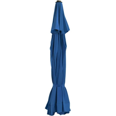 vidaXL Telo di Ricambio per Ombrellone Azzurro 500 cm