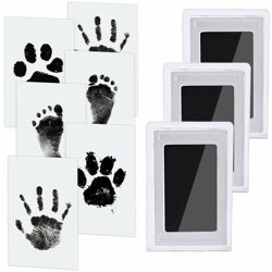 Set di 3 impronte per bambini Impronta e impronta del bambino Tampone per inchiostro Clean Touch Impronta del bambino La pelle del bambino non entra en oferta