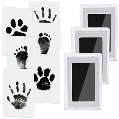 Set di 3 impronte per bambini Impronta e impronta del bambino Tampone per inchiostro Clean Touch Impronta del bambino La pelle del bambino non entra