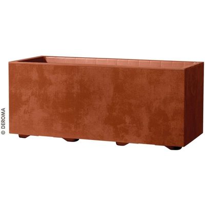 DEROMA Vaso cassetta Millennium Colore Corten-Vaso fioriera Misura 59x25x25