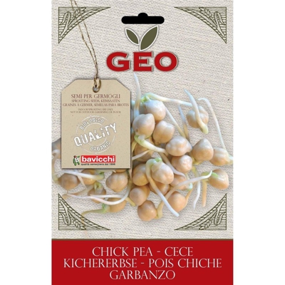 Semi Bio Di Cece Per Germogli 90Gr Semenzaio Sementi Seeds