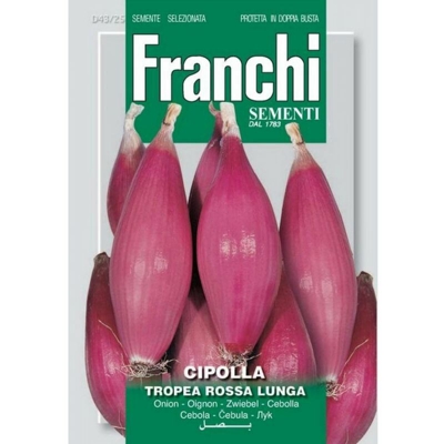 Semi Cipolla Tropea Rossa Lunga Doppia Busta Franchi Sementi
