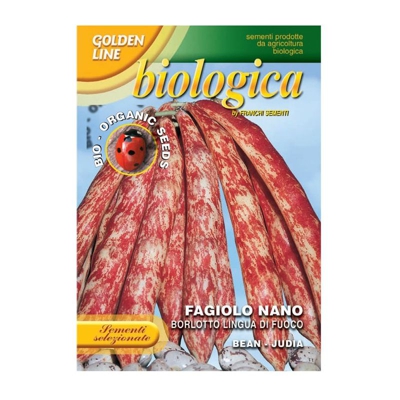 Busta Semi Di Fagiolo Nano Lingua Di Fuoco Biologico Orto Giardino Semi