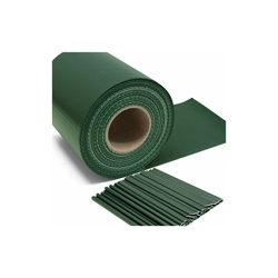 Recinzione per recinzione frangivista, pellicola in PVC verde muschio, 19 cm di altezza, 50 m lunghezza, con 26 clip fissaggio, accessori rivestire en oferta