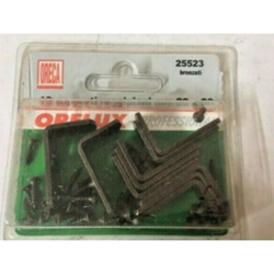 10 SUPPORTI REGGIPIANO IN LAMIERA DI ACCIAIO BRONZATO 20X30MM - Oreca características