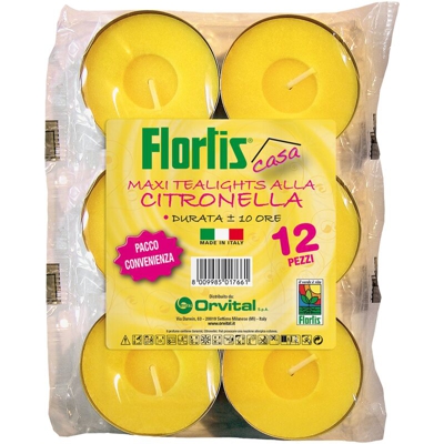 Maxi Tealight Citronella 12Pz