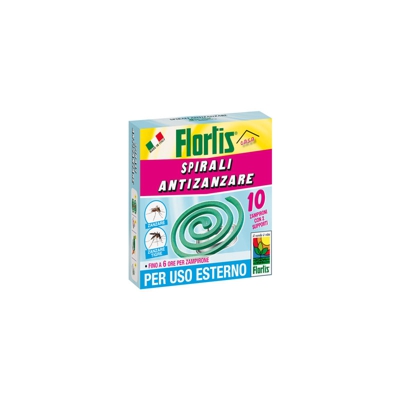 Spirali Antizanzare Con 2 Supporti Flortis Protezione Insetti Piante Casa Giardino