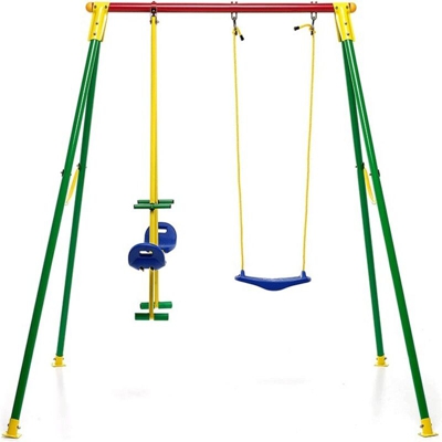Altalena kiko 3 in metallo gioco per bambini da 3 a10 anni