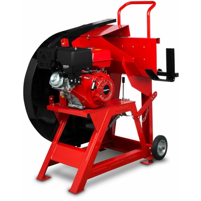 13 CV Sega tronchi a dondolo (230 mm Profondità di taglio, Ø 700 mm Diametro lama, Motore a benzina 4 tempi, Raffreddato ad aria, Interruttore del