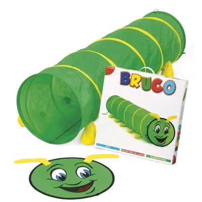Gioco Tunnel Giocattolo Per Bambini Bruco Pop-Up Per Esterno E Interno 48x180cm