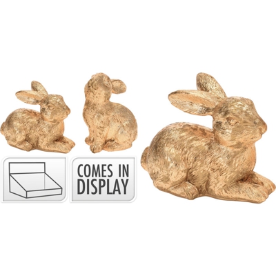 Statuina Coniglio In Resina 6X4X8Cm Modello Assortito Decoro Casa Interni