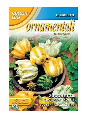 SEMENTI DI ZUCCHETTA ORNAMENTALE CROWN OF THORNS orto giardino semi seeds