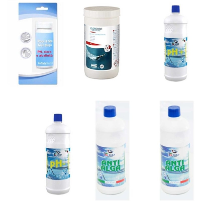 Kit Mantenimento Prima Piscina Fino A 10 Metri Cubi Acqua Piscine Klep Intex Bestway
