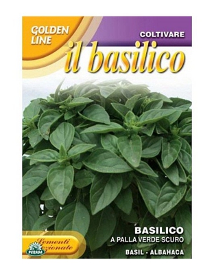 SEMENTI DI BASILICO A PALLA VERDE SCURO orto semi seeds giardino