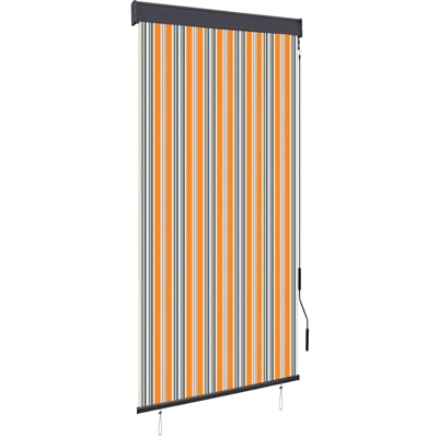 vidaXL Tenda a Rullo per Esterni 100x250 cm Giallo e Blu - Giallo