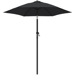vidaXL Ombrellone Nero 200x211 cm in Alluminio - Nero características