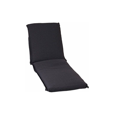 beo LI Zip - Cuscino per Sedia a Sdraio da Giardino, Serie Ascot, con Chiusura Lampo, P112, Grigio Scuro Screziato, 195 cm x 62 cm x Spessore ca. 8 cm