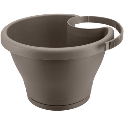 Vaso Corsica Drainpipe Clicker 24Cm Taupe Elho