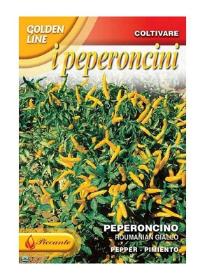 SEMENTI DI PEPERONCINO PICCANTE ROUMANIAN GIALLO orto giardino semi sementi