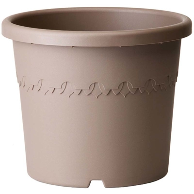 Vaso Algarve Cilindro 25Cm Taupe Elho