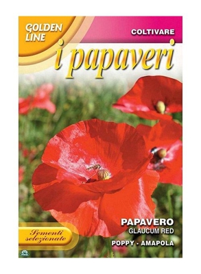 SEMENTI DI PAPAVERO GLACUM RED orto giardino semi seeds fiori