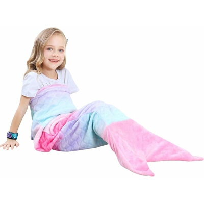 I migliori regali per la coperta da sirena per bambini - Coperta per divano da soggiorno calda personalizzata, sacco a pelo, giocattoli, per il