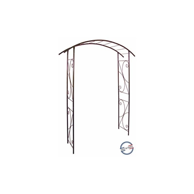 Louis Moulin 3416 - Ponte ad arco da giardino, in metallo e ferro anticato 148 x 207 cm