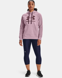 Felpa con cappuccio UA Rival Fleece Logo da donna en oferta