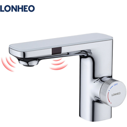 Lonheo Rubinetto Automatico con Sensore ad Infrarossi, Miscelatore Acqua Calda e Fredda per Lavabo Bagno, Rubinetto Monocomando, Cromo características
