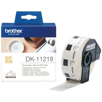 Brother DK-11218 Round Labels Bianco