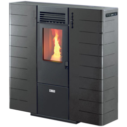 stufa a pellet canalizzata salvaspazio "slim 10" grigio puntinato - canadian stove. en oferta