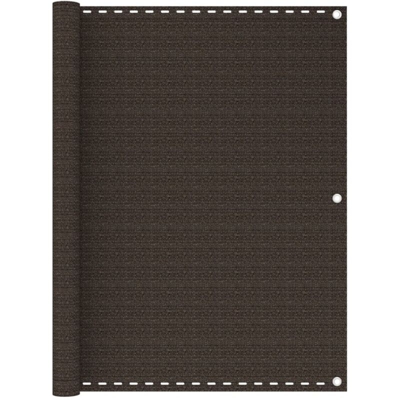vidaXL Paravento da Balcone Marrone 120x600 cm in HDPE - Marrone