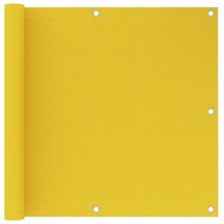 vidaXL Paravento da Balcone Giallo 90x600 cm in HDPE - Giallo en oferta