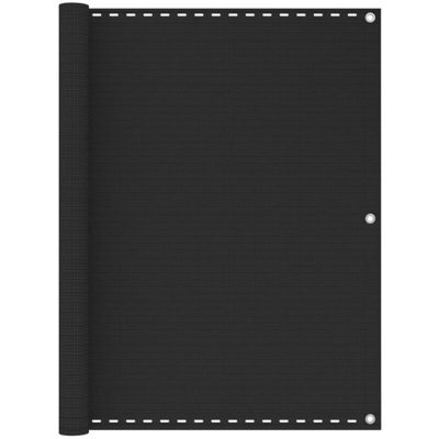 vidaXL Paravento da Balcone Antracite 120x400 cm in HDPE - Antracite