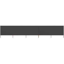 vidaXL Paravento a 5 Pannelli in Tessuto 600x120 cm Antracite - Antracite precio