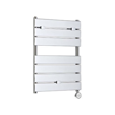 Hudson Reed Lustro Scaldasalviette Elettrico Moderno di Design Verticale - Termoarredo Bagno Piatto a Scaletta - Acciaio Cromato - 400W - 620 x 450mm