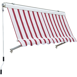 Tenda da Sole a Caduta 2,5x2,5 MT con cassonetto e mantovana Verde/Bianco Unica Verde precio