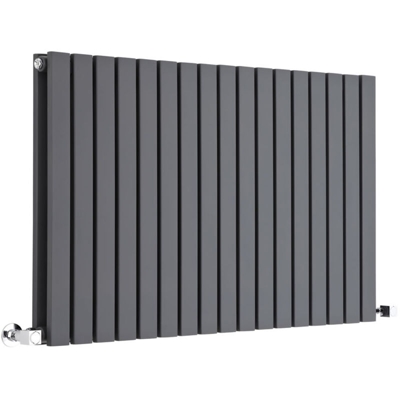 Hudson Reed Sloane Radiatore Termoarredo di Design Orizzontale Moderno - Termosifone Con Finitura Antracite - Design a Colonna Piatta - 1587W - 635 x