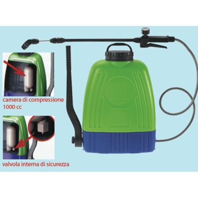 Pompe pompa a spalla a pressione per irrorazione in plastica gdm iniqua 16lt
