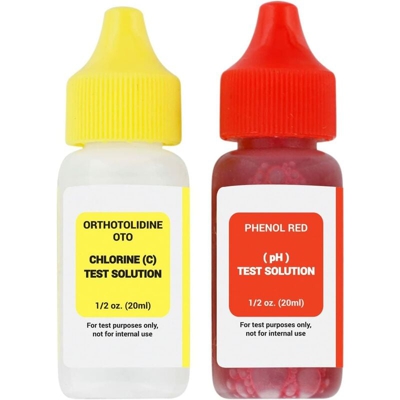 Reagenti per Test PH e Cloro, Ricarica per Test Kit Piscina Analisi Acqua|