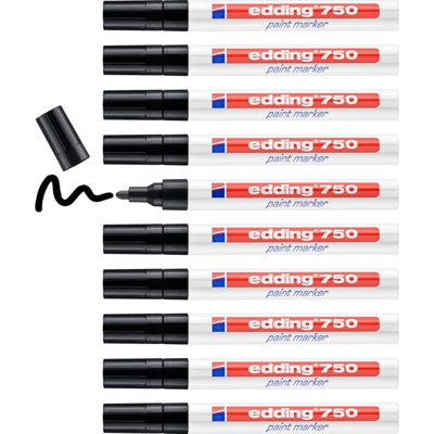Edding 750 Paint Marker Black (10)
