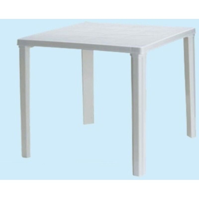 Tavoli tavolo in resina rodi quadrato bianco cm80x80 arredo giardino esterno