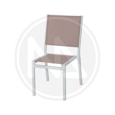 Sedia senza braccioli in alluminio fluorite papillon