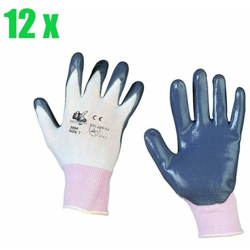 12 Paia Guanti Da Lavoro Giardinaggio In Poliestere Spalmati in Nitrile tg 10 características