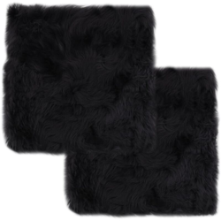 YOUTHUP Cuscini Sedie 2pz Grigio Scuro 40x40cm Vera Pelle di Montone - Grigio características