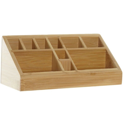 Contenitore per Sistemare Multiuso Scrivania Bambù (23 x 9 x 9.5 cm) - Dkd Home Decor